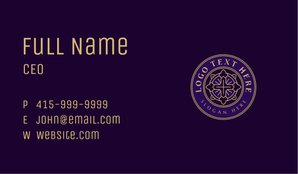Holy Religious Cross Business Card Design Image Preview