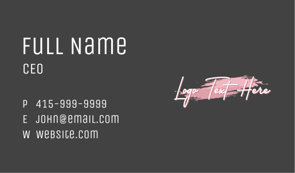 Fashion Makeup Wordmark Business Card Design Image Preview