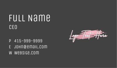Fashion Makeup Wordmark Business Card Image Preview