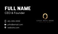 Premium Elegant Number 0 Business Card Preview