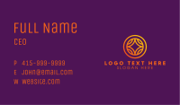 Gold Circle Pattern Business Card Image Preview
