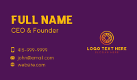 Gold Circle Pattern Business Card Design