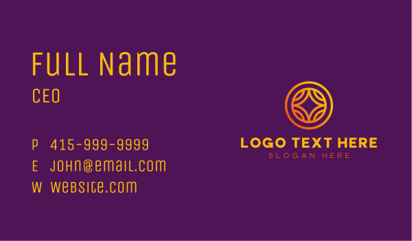 Gold Circle Pattern Business Card Design Image Preview