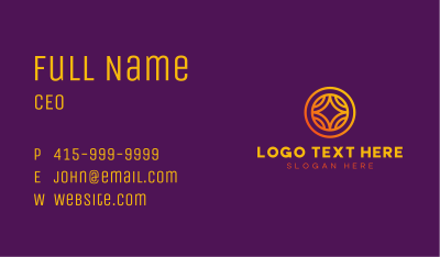 Gold Circle Pattern Business Card Image Preview