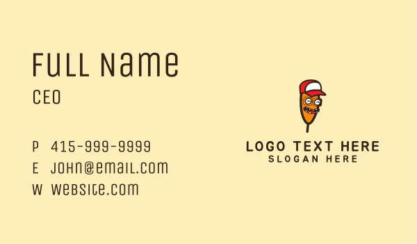 Corn Dog Mascot Business Card Design Image Preview