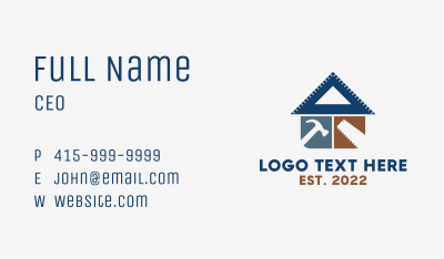 Home Renovation Tools Business Card