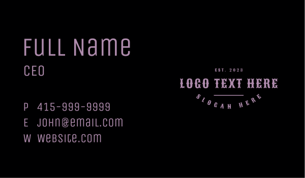 Western Rodeo Wordmark Business Card Design Image Preview