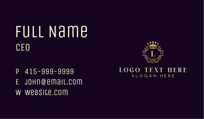 Deluxe Crown Jewelry Business Card Image Preview