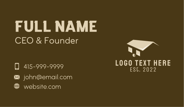 House Roofing Contractor  Business Card Design