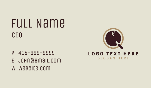 Coffee Letter Q Business Business Card Design Image Preview