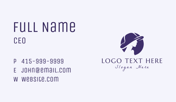 Woman Hat Silhouette Business Card Design Image Preview