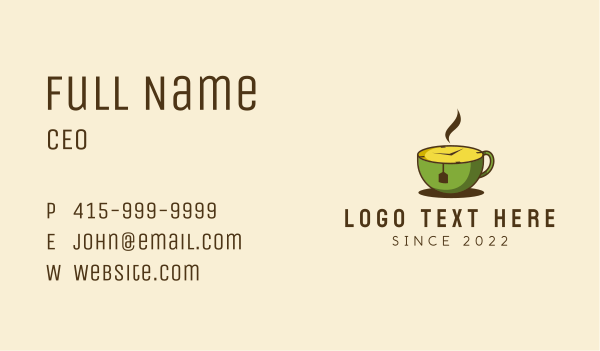 Tea Time Cafe  Business Card Design Image Preview