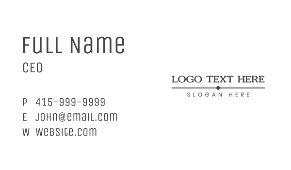 Generic Professional Wordmark Business Card Design Image Preview