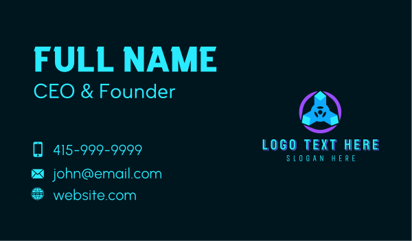 Digital Tech Developer Business Card Design