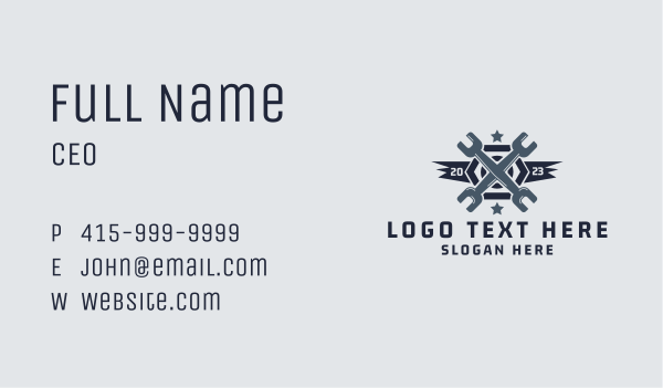 Wrench Mechanic Tools Business Card Design Image Preview