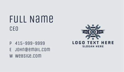 Wrench Mechanic Tools Business Card Image Preview