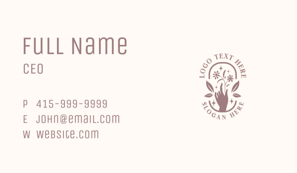 Hands Flower Decorator Business Card Design Image Preview