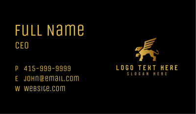 Griffin Minimalist Gold Business Card Image Preview