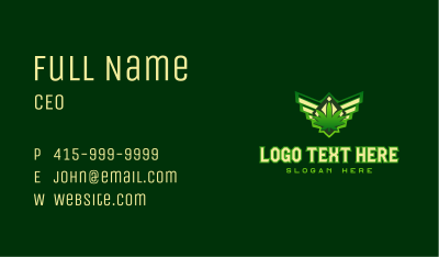 Wing Weed Badge Business Card Image Preview