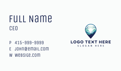 Location Pin Travel Business Card Image Preview