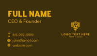 Golden Geometric Bird Business Card Image Preview