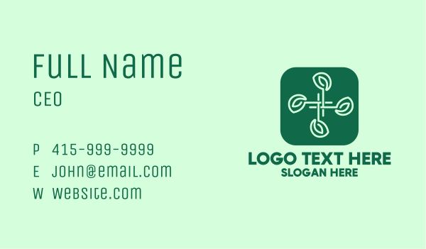 Hashtag Nature App Business Card Design Image Preview