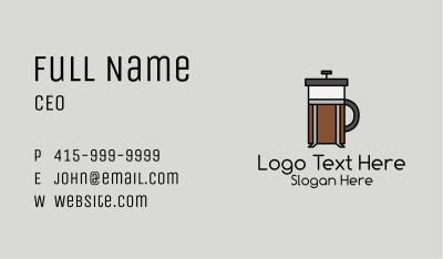 Coffee Maker Line Art Business Card Image Preview