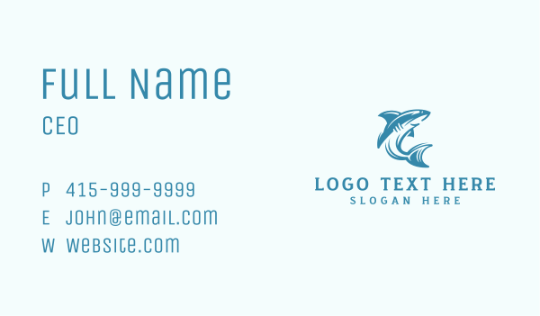 Great White Shark Wildlife  Business Card Design Image Preview