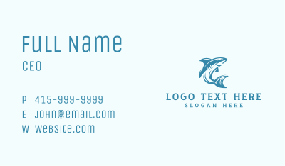 Great White Shark Wildlife  Business Card Image Preview