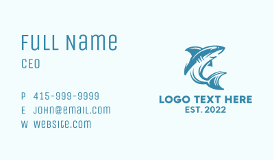 Great White Shark Wildlife  Business Card