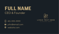 Luxury Jewelry Boutique Letter K Business Card Design