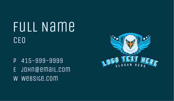Eagle Bird Shield Business Card Design Image Preview