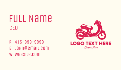 Red Motorcycle Business Card Image Preview