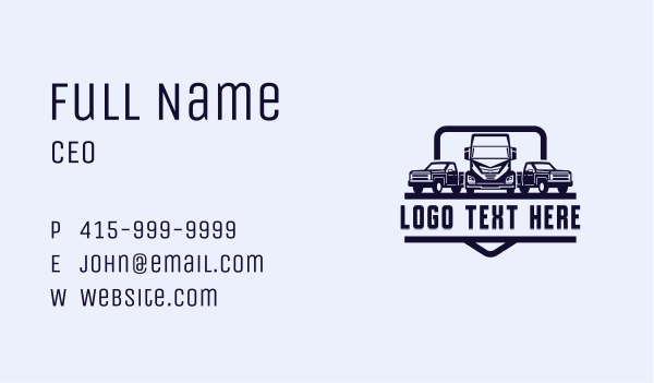 Trucking Pickup Truck Business Card Design Image Preview