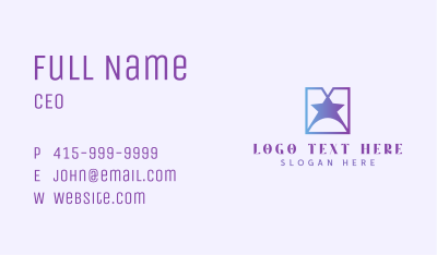 Generic Star Letter M Business Card Image Preview