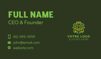 Green Lawn Mower Leaf Business Card Image Preview