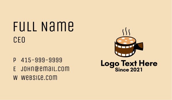 Hot Coffee Cinema  Business Card Design Image Preview