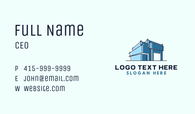 Architect House Blueprint Business Card Image Preview