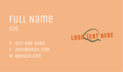 Grainy Hipster Wordmark Business Card Image Preview