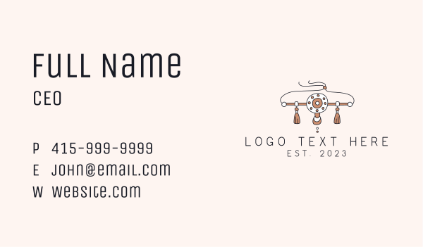 Vintage Boho Jewelry Business Card Design Image Preview
