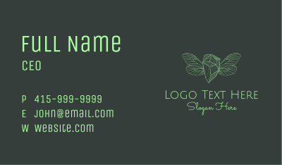 Green Wing Gem Business Card Image Preview
