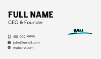 Underline Graffiti Wordmark Business Card Image Preview