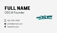 Underline Graffiti Wordmark Business Card Design