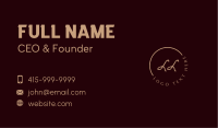 Boutique Emblem Lettermark Business Card Design