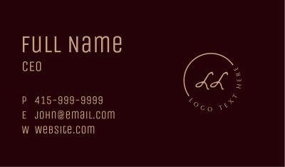 Boutique Emblem Lettermark Business Card Image Preview