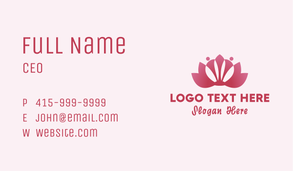 Lotus Flower Wellness Yoga  Business Card Design Image Preview