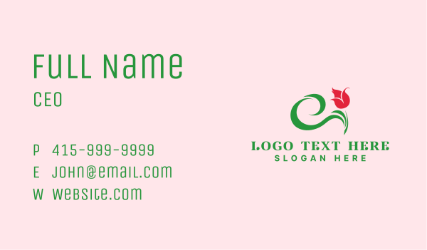 Tulip Flower Shop Business Card Design Image Preview