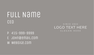 Elegant Business Wordmark Business Card Image Preview