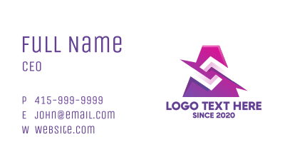 Artistic Purple Graphic Business Card Image Preview