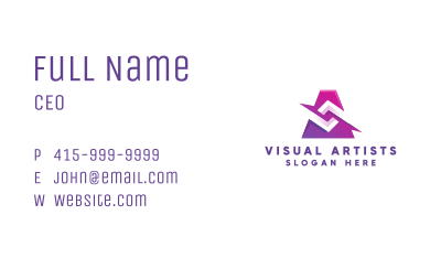 Artistic Purple Graphic Business Card Image Preview